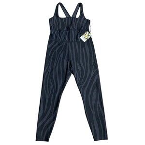 DVF for Target XL Bodysuit Racerback Black Zebra Full Length One-Piece NWT